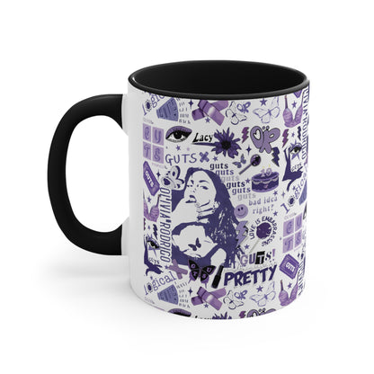 Olivia Rodrigo Guts Tour Collage Accent Coffee Mug, 11oz