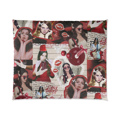 Lana Del Rey Cherry Coke Collage Comforter