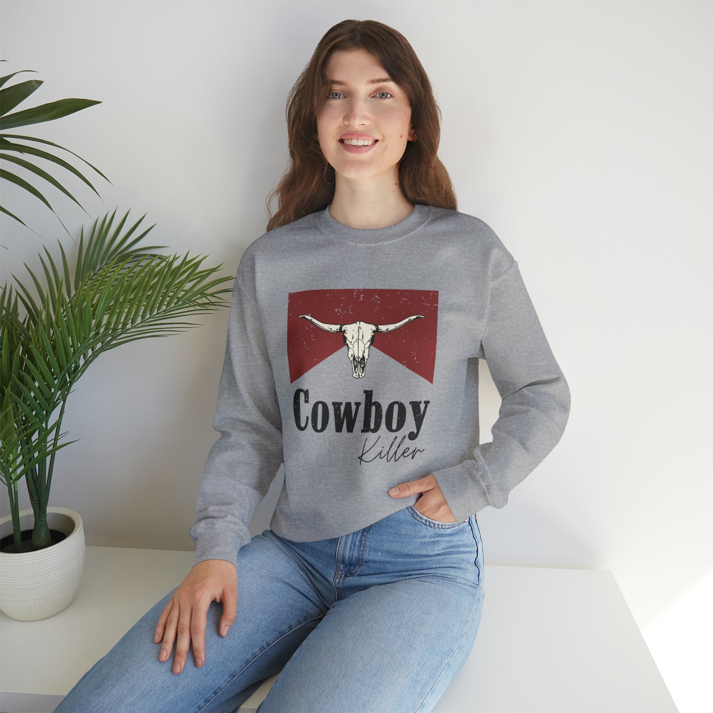 Morgan Wallen Cowboy Killer Unisex Heavy Blend Crewneck Sweatshirt