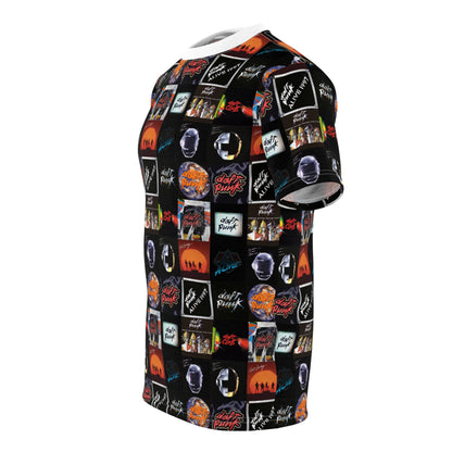 Daft Punk Album Cover Art Collage Unisex Tee Shirt