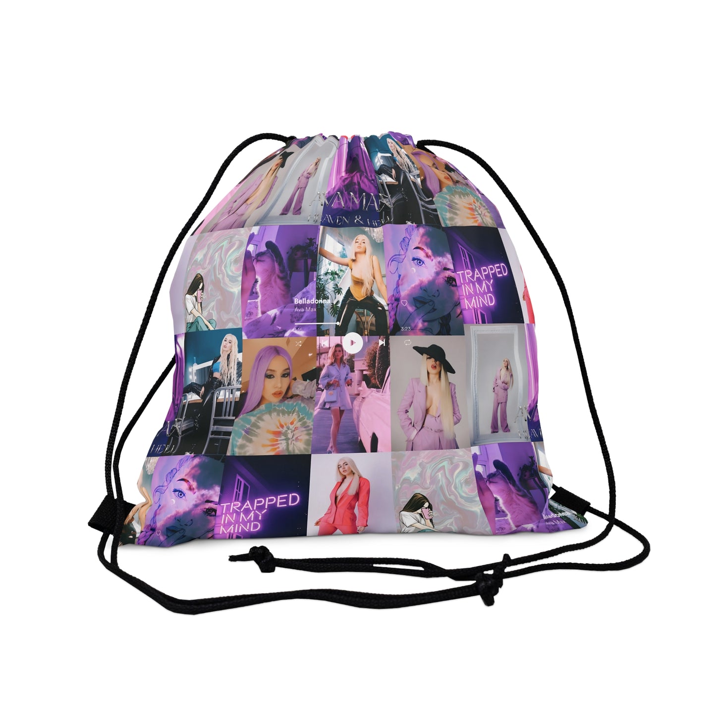 Ava Max Belladonna Photo Collage Outdoor Drawstring Bag