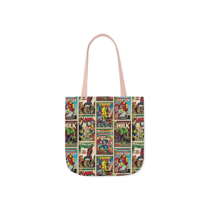 Marvel Comic Book Cover Collage Polyester Canvas Tote Bag