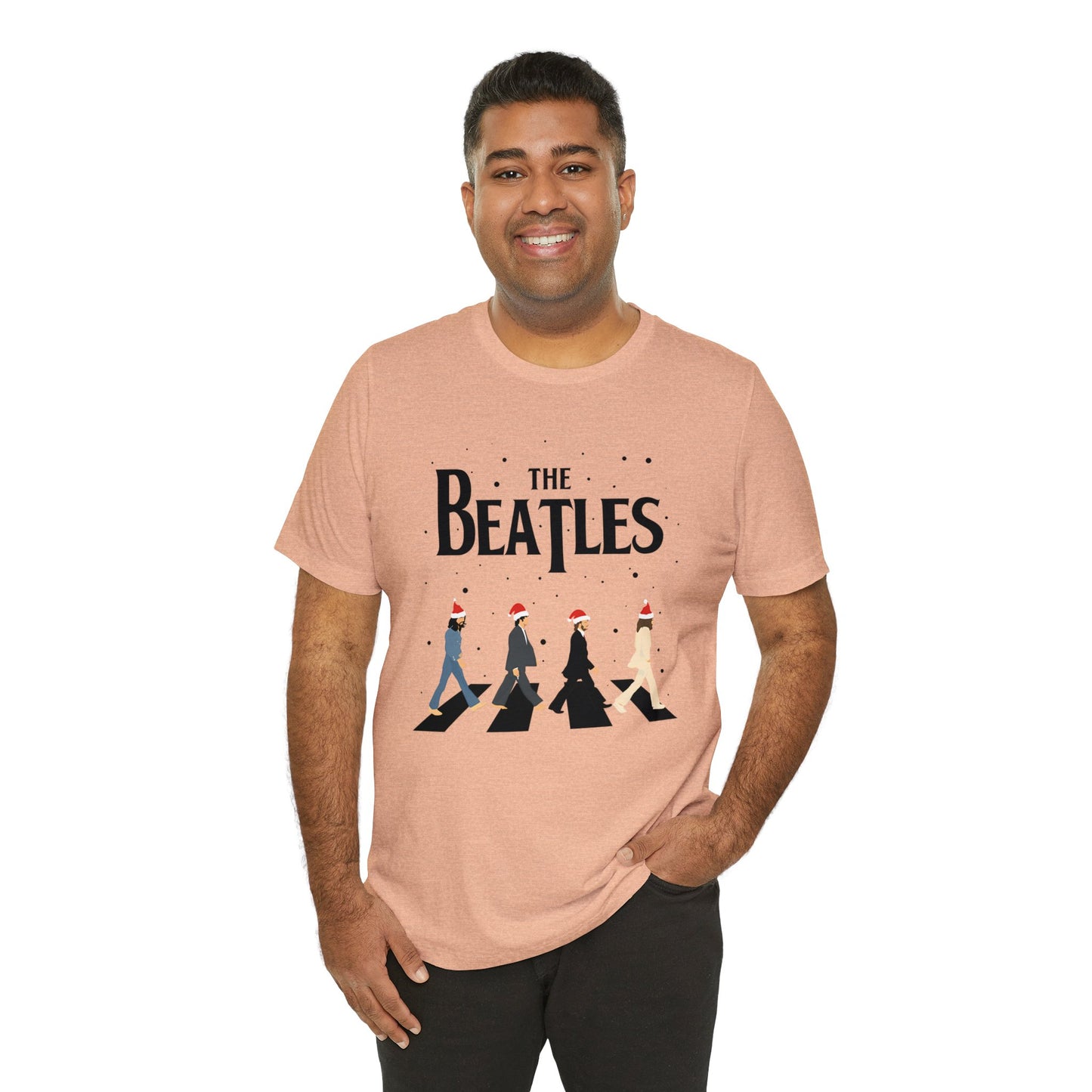 The Beatles Abbey Road Santas Unisex Jersey Short Sleeve Tee Shirt