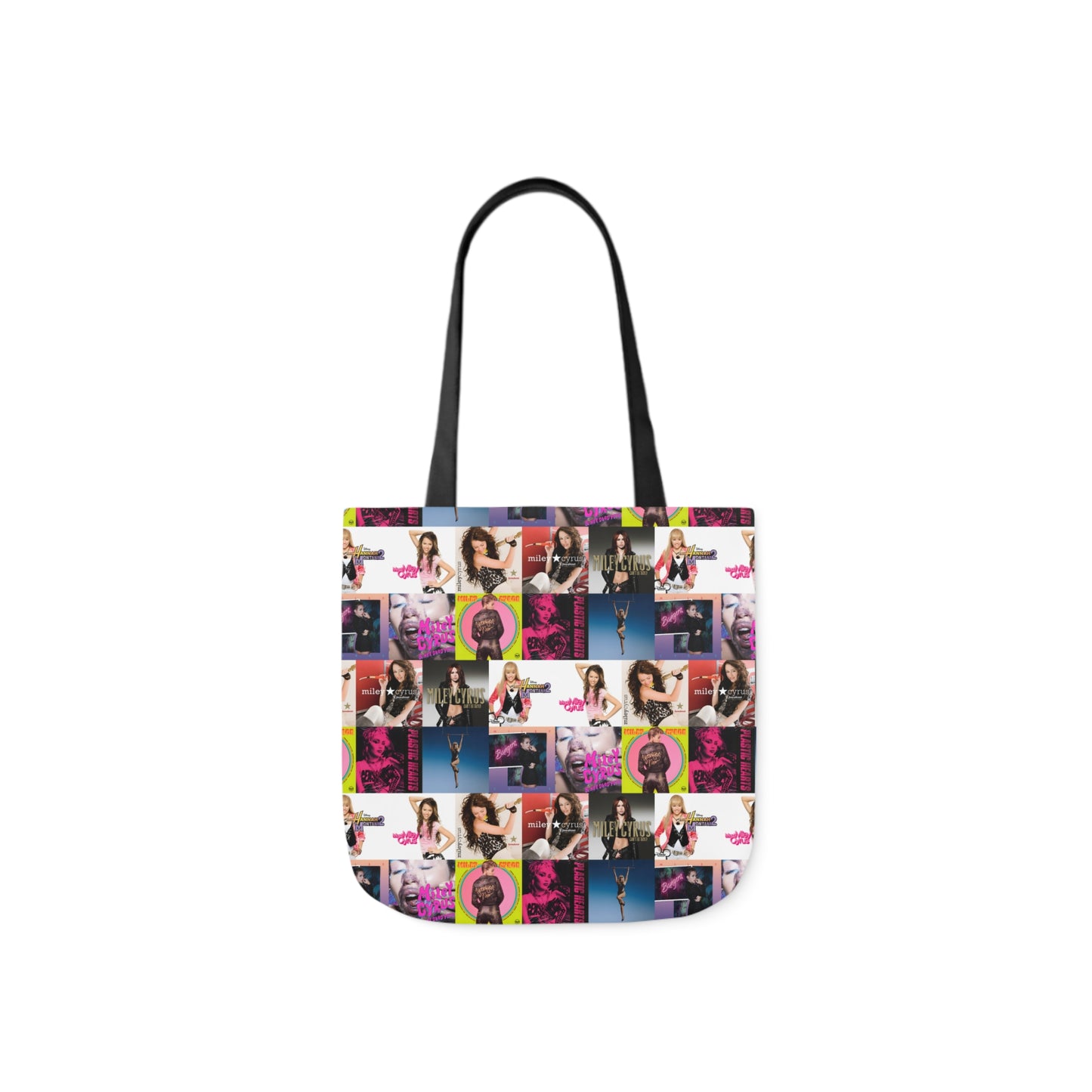 Miley Cyrus Album Cover Collage Polyester Canvas Tote Bag