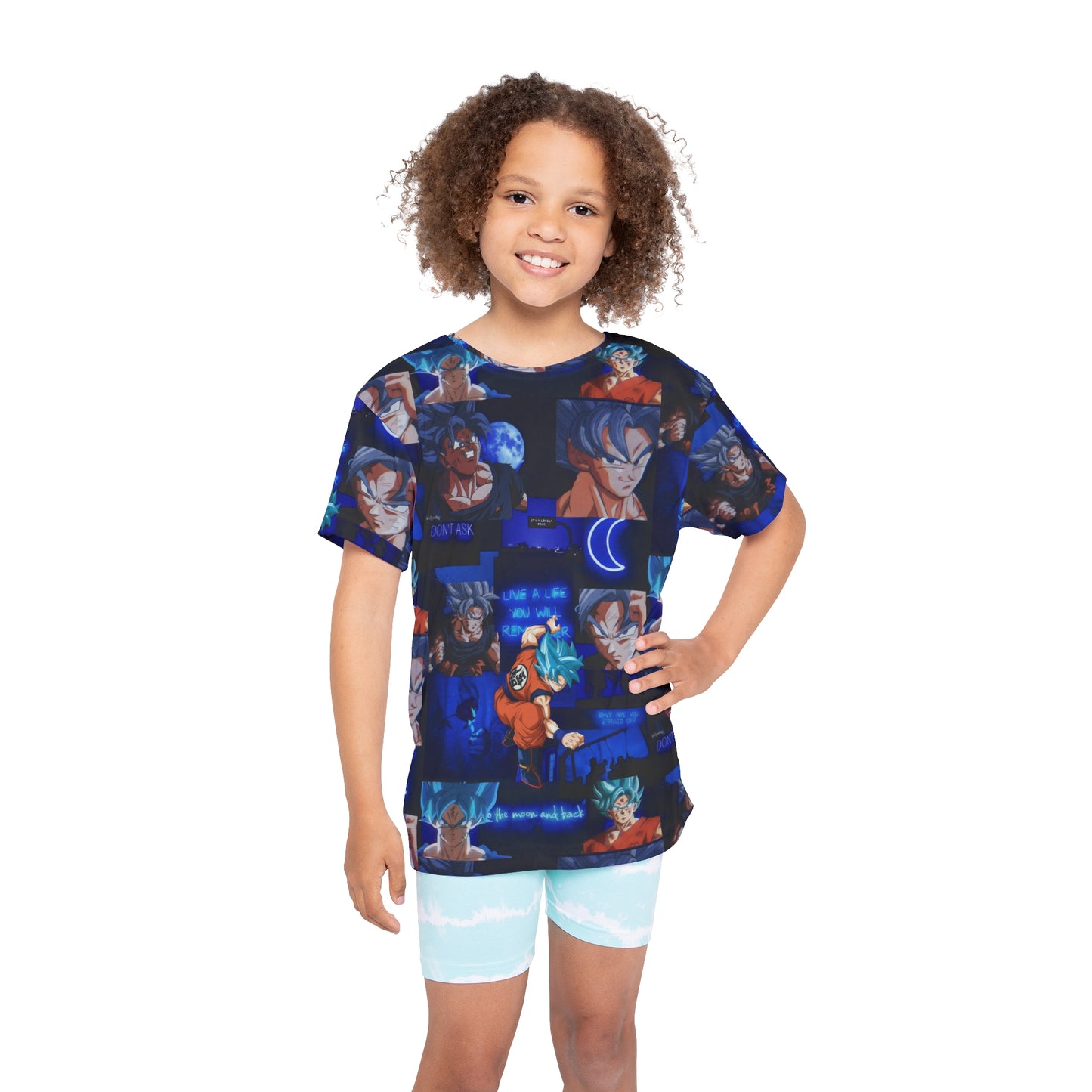 Dragon Ball Z Saiyan Moonlight Collage Kids Sports Jersey