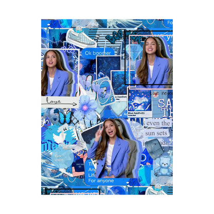 Olivia Rodrigo Blue Aesthetic Collage Matte Poster