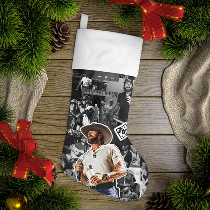Riley Green Outlaws Like Us Collage Christmas Holiday Stocking