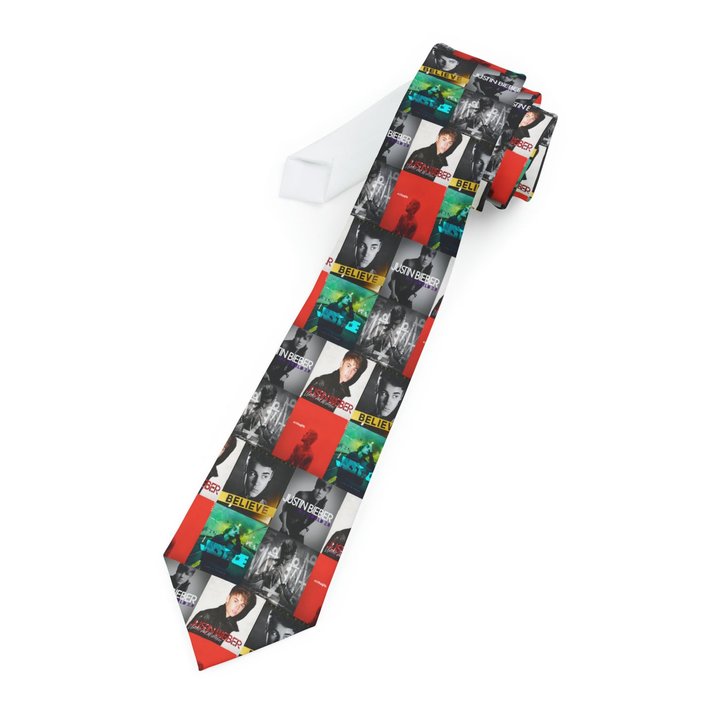 Justin Bieber Album Cover Collage Neck Tie