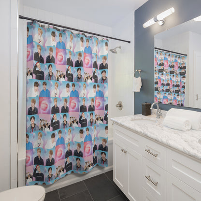 BTS World Mosaic Shower Curtain