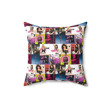 Miley Cyrus Album Cover Collage Spun Polyester Square Pillow