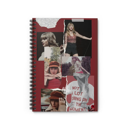 Taylor Swift Red Taylor's Version Collage Ruled Line Spiral Notebook