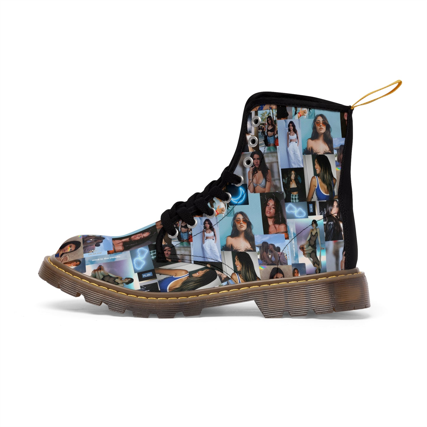 Madison Beer Mind In The Clouds Collage Women's Canvas Boots