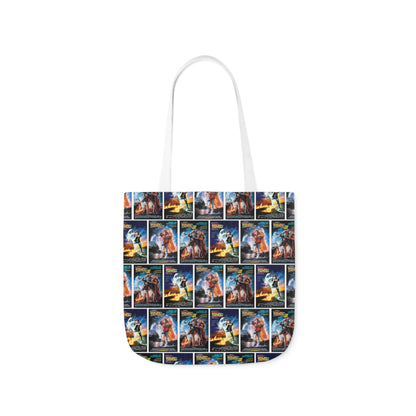 Back To The Future Movie Posters Collage Polyester Canvas Tote Bag