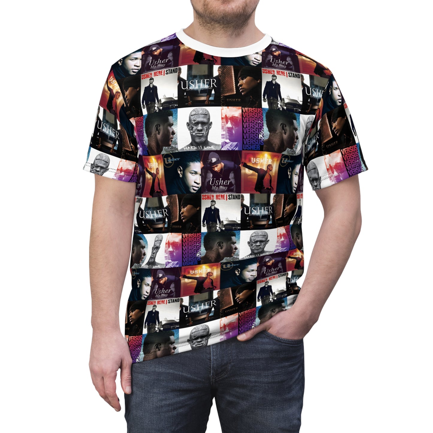 Usher Album Cover Art Mosaic Unisex Cut & Sew Tee