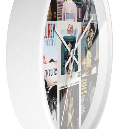 Lana Del Rey Album Cover Collage Round Wall Clock
