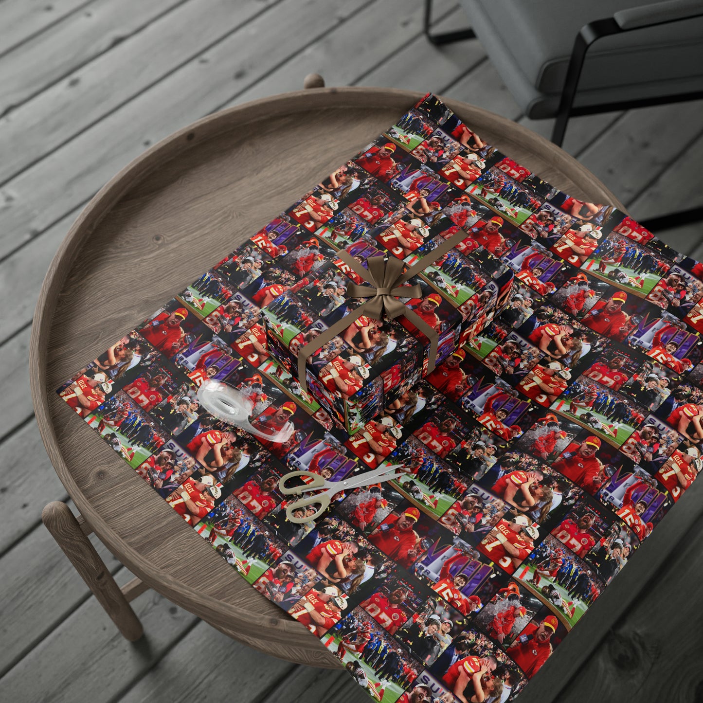 Kansas City Chiefs Superbowl LVIII Championship Victory Collage Gift Wrapping Paper