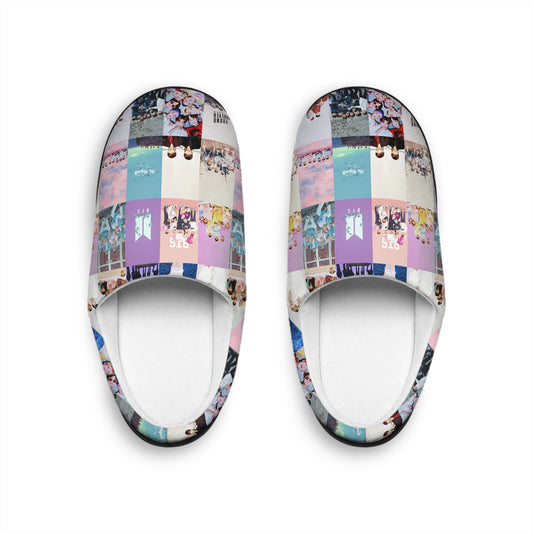 BTS Pastel Aesthetic Collage Women's Indoor Slippers