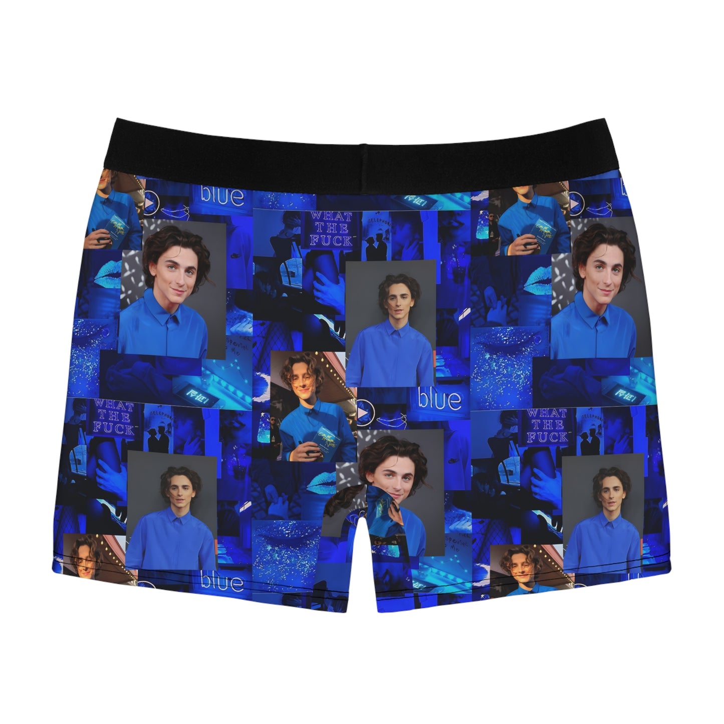 Timothee Chalamet Cool Blue Collage Men's Boxer Briefs