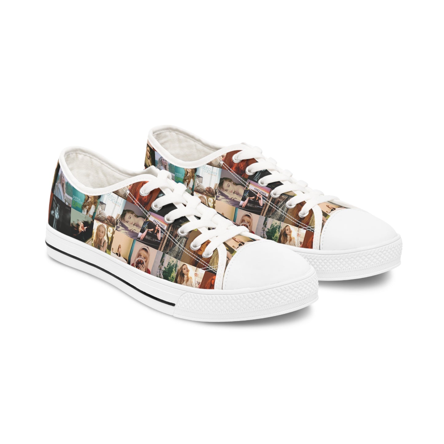 Sabrina Carpenter Album Cover Collage Women's Low Top Sneakers