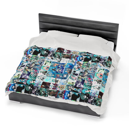 Hatsune Miku Album Cover Collage Velveteen Plush Blanket