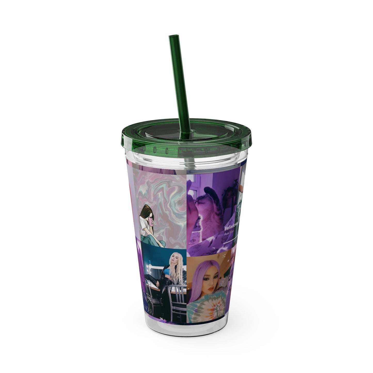 Ava Max Belladonna Photo Collage Sunsplash Tumbler with Straw