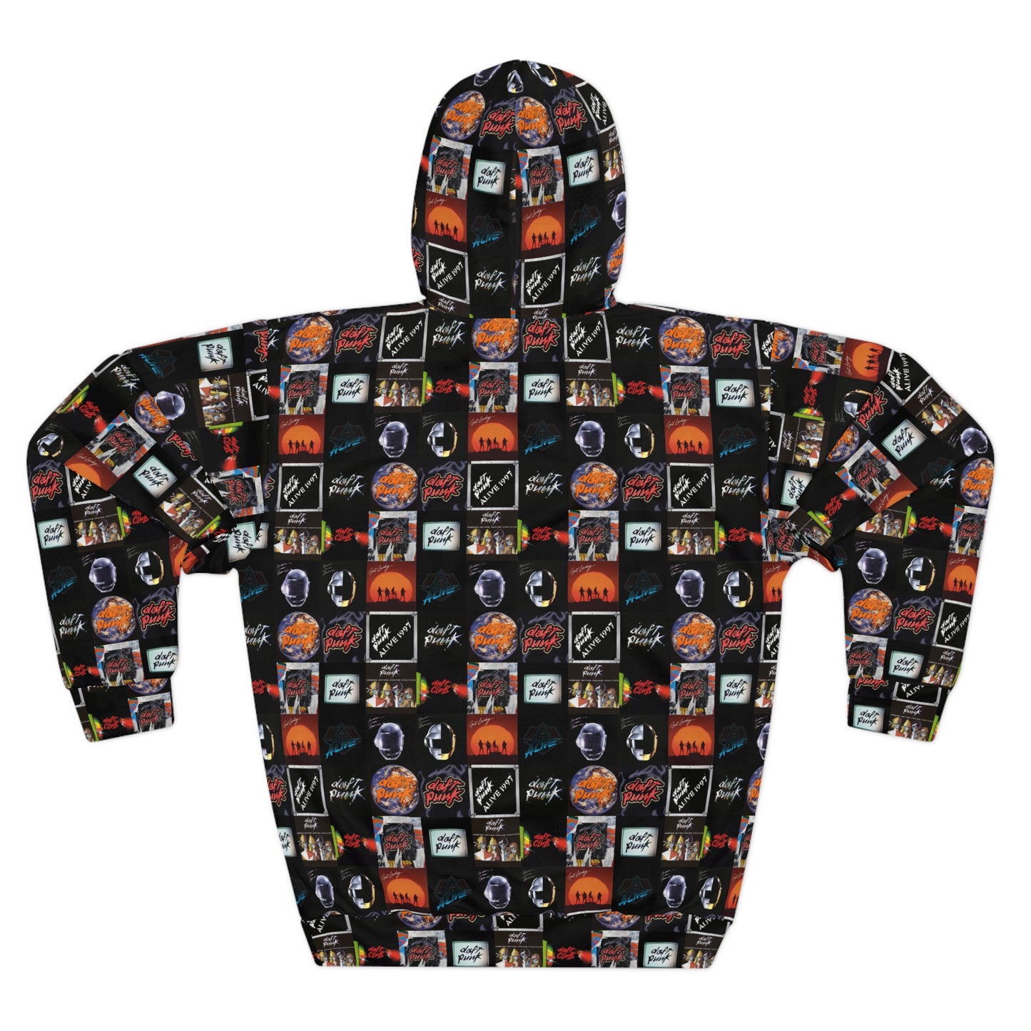 Daft Punk Album Cover Art Collage Unisex Pullover Hoodie