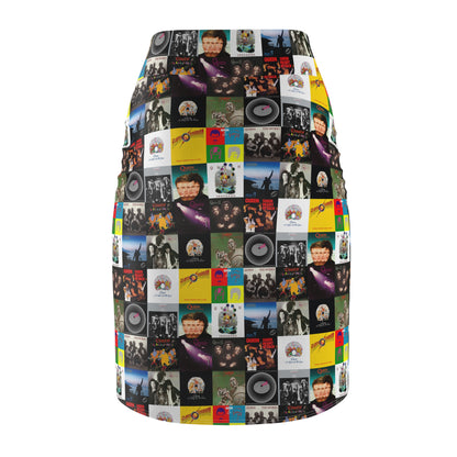 Queen Album Cover Collage Women's Pencil Skirt