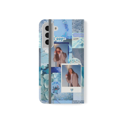 Olivia Rodrigo Light Blue Aesthetic Collage Phone Flip Case