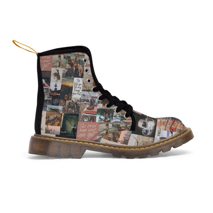 Morgan Wallen Darling You're Different Collage Women's Canvas Boots