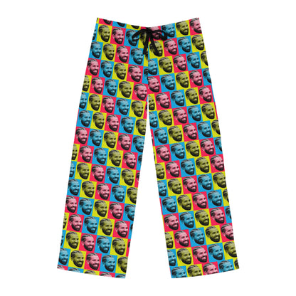 Drake Colored Checker Faces Men's Pajama Pants