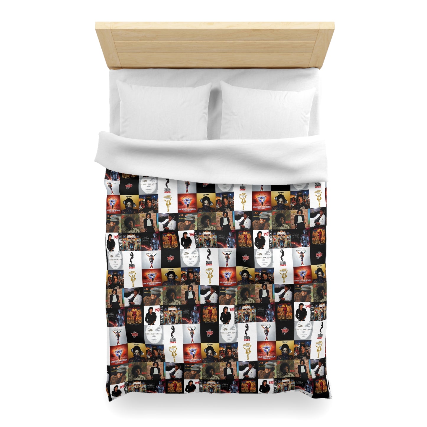 Michael Jackson Album Cover Collage Microfiber Duvet Cover