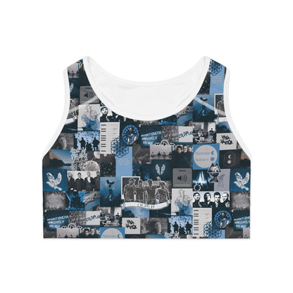 Coldplay Sunrise Sunset Collage Sports Bra