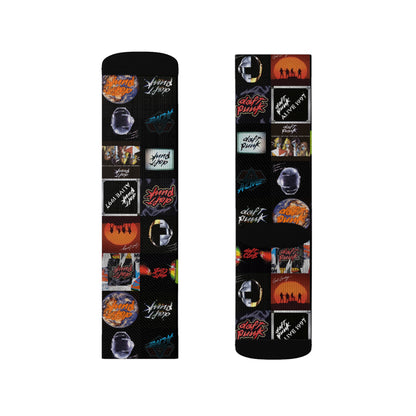 Daft Punk Album Cover Art Collage Tube Socks