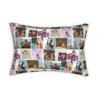 Taylor Swift Album Art Collage Pattern Polyester Lumbar Pillow