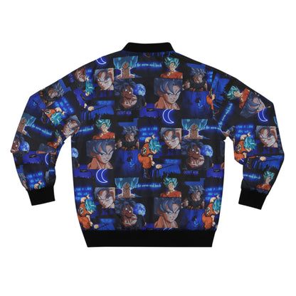 Dragon Ball Z Saiyan Moonlight Collage Men's Bomber Jacket