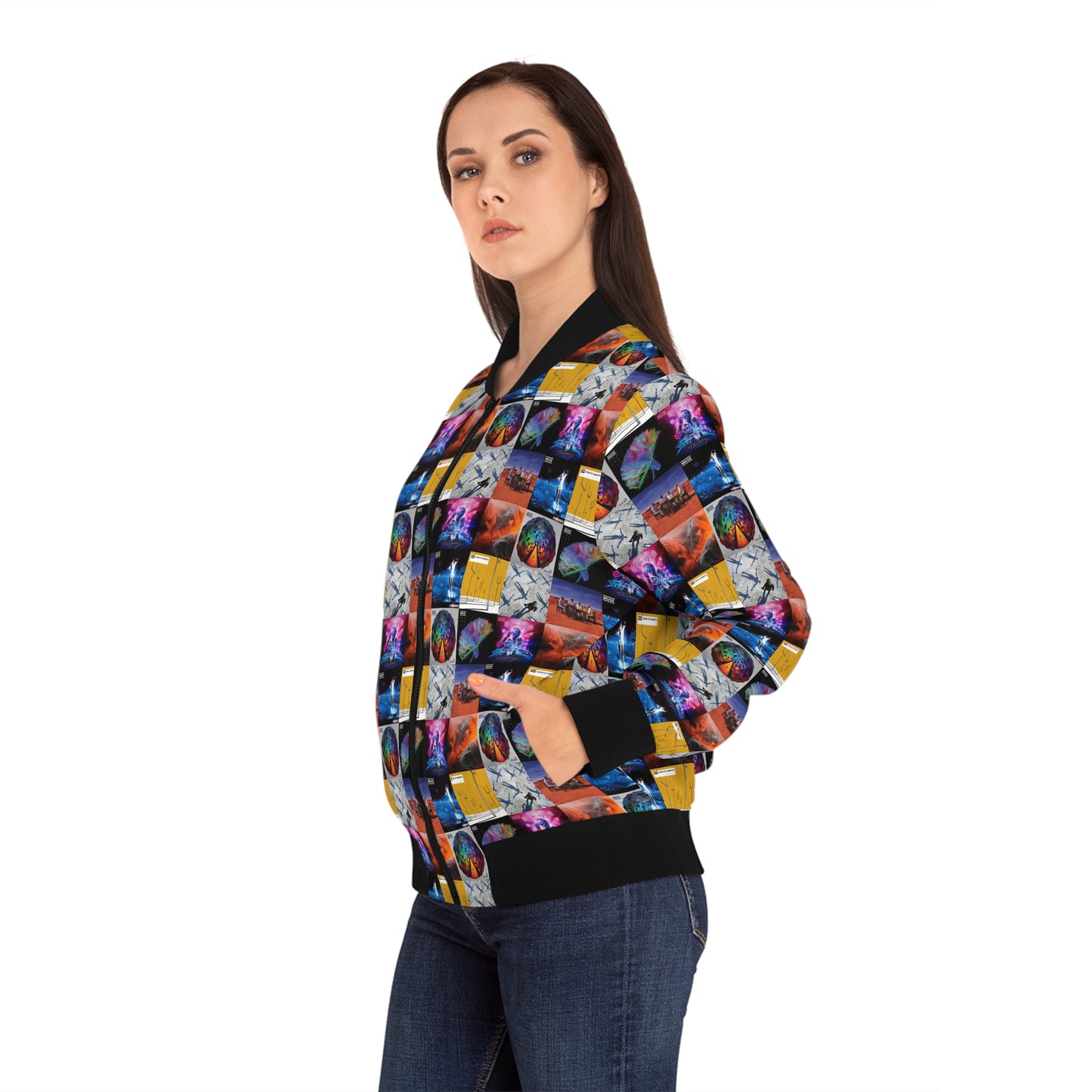 Muse Album Cover Collage Women's Bomber Jacket