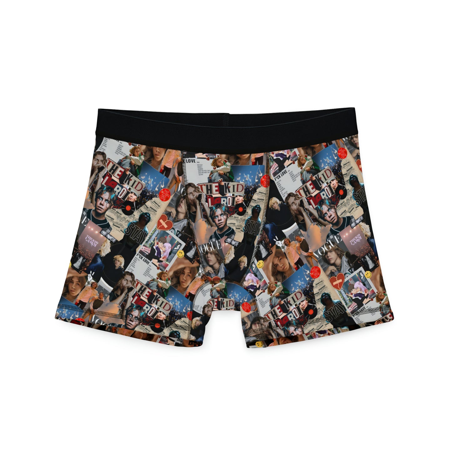 The Kid LAROI No Music No Life Collage Men's Boxers