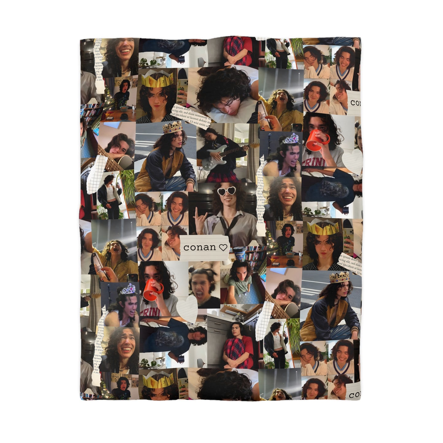 Conan Grey Being Cute Photo Collage Microfiber Duvet Cover