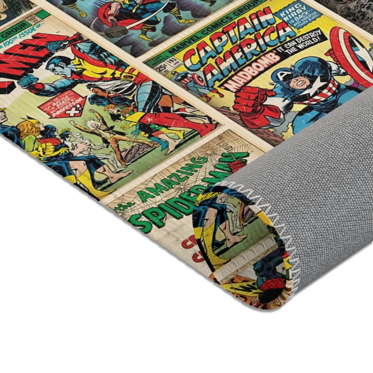 Marvel Comic Book Cover Collage Area Rug