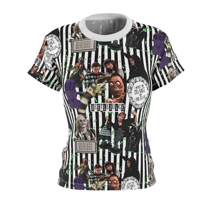 Beetlejuice Strage And Unusual Collage Women's Cut & Sew Tee