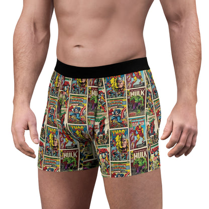 Marvel Comic Book Cover Collage Men's Boxer Briefs Underwear