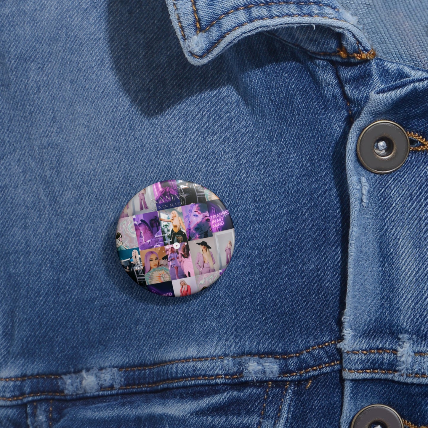 Ava Max Belladonna Photo Collage Custom Pin Buttons