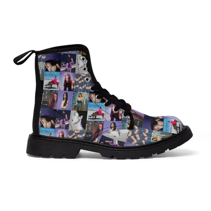 Olivia Rodrigo Album Cover Art Collage Women's Canvas Boots