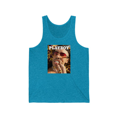 Bad Bunny Playboy Cover Unisex Jersey Tank