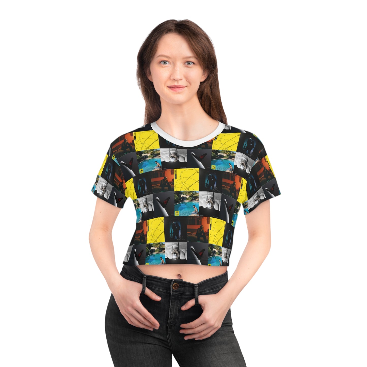 Post Malone Album Art Collage Crop Tee