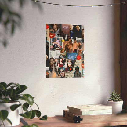 The Kid LAROI No Music No Life Collage Matte Vertical Poster