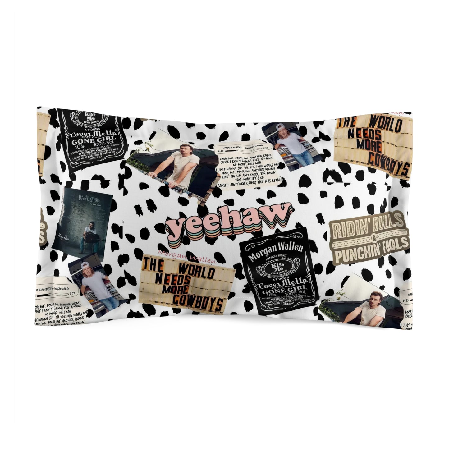 Morgan Wallen Yeehaw Collage Microfiber Pillow Sham