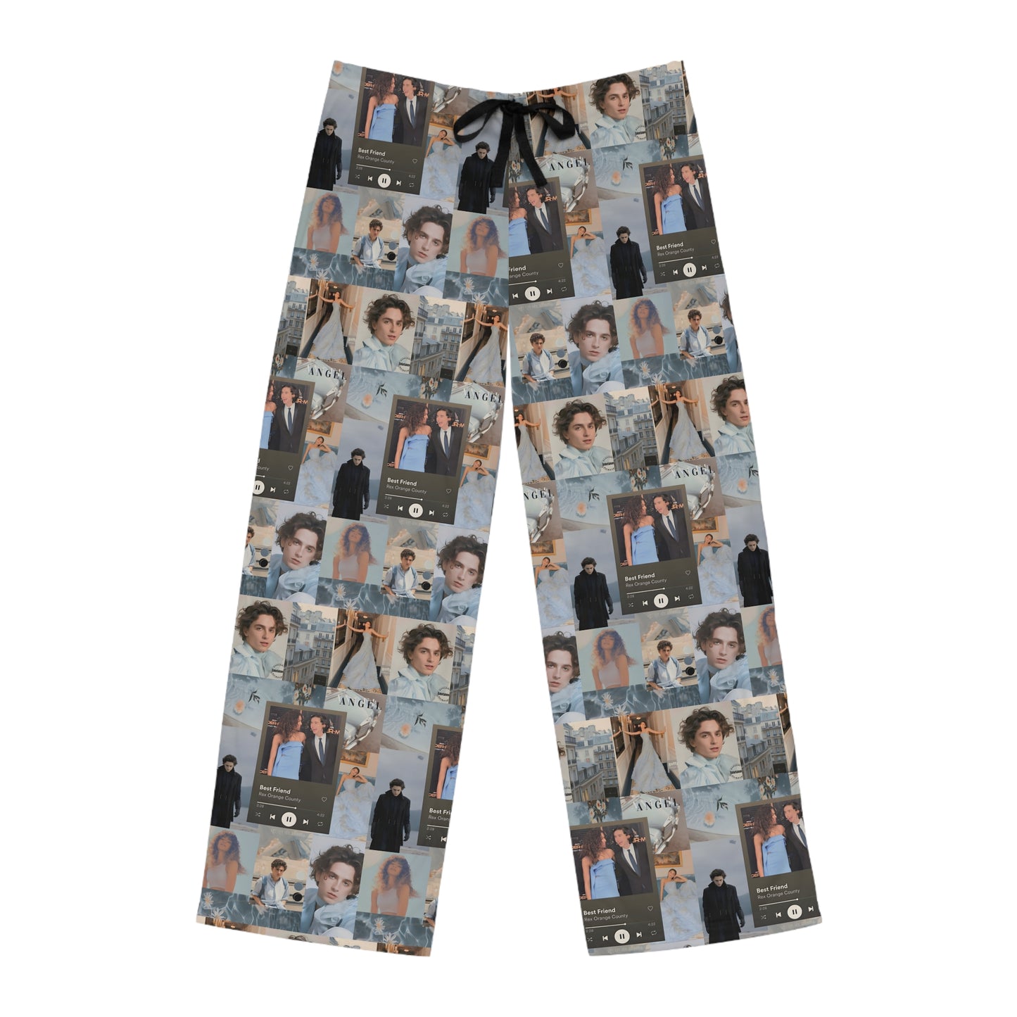 Timothee Chalamet And Zendaya Best Friend Collage Men's Pajama Pants