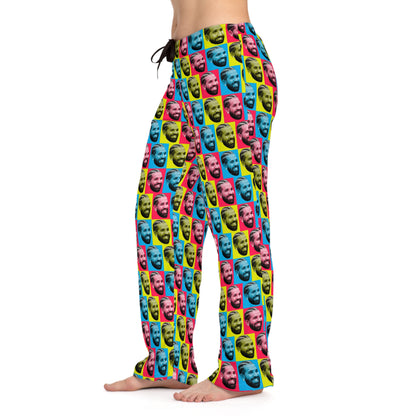 Drake Colored Checker Faces Women's Pajama Pants