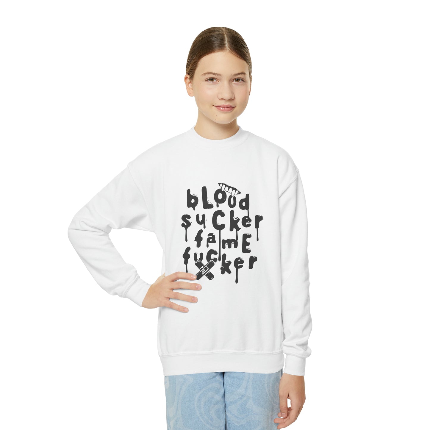 Olivia Rodrigo Blood Sucker Fame Fucker Youth Crewneck Sweatshirt